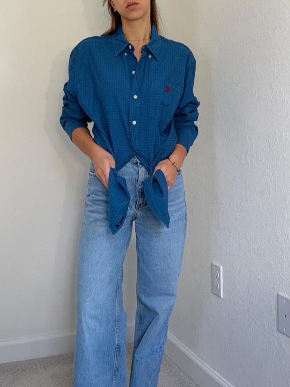 U.S. Polo Assn. Teal Button-Down Casual Shirt
